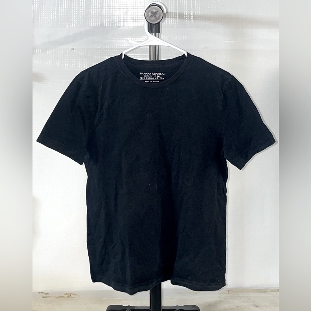 Banana Republic Supima Cotton Crewneck T-Shirt - BLACK